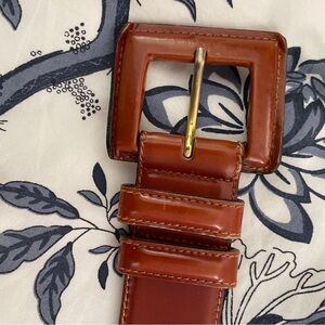 Elegant Brown Leather Belt from Ann Taylor